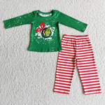 6 C6-20/6 A12-4 Christmas Green Boy's Girl's Matching Clothes
