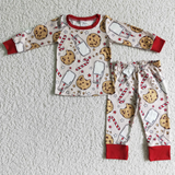 Christmas Cookie Milk Pajamas Boy's Girl's Matching Clothes