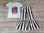 SALE GSPO0213 Neon Moon Cactus Blue Black Stripe Girl's Set