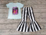 SALE GSPO0213 Neon Moon Cactus Blue Black Stripe Girl's Set