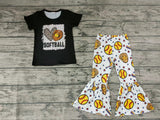 Love GAME DAY Softball Leopard Black Girl's Set