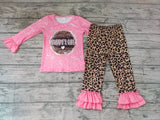 SALE GLP0328 DADDY's Girl Pink Leopard Girl's Set