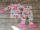 Happy Birthday Pink Girl's Set Pajamas