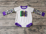 Mardi Gras Purple Baby Bubble Girl's Romper