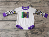 Mardi Gras Purple Baby Bubble Girl's Romper