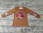 Boy's BABE Cow Brown Leopard Shirt Top
