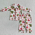 6 C8-38/6 B4-39 Christmas Elf Shelf Gift Trees Deer Pajamas Boy's Girl's Matching Clothes