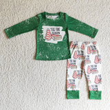 Christmas The Season Red Green Boy's Girl's Matching Clothes