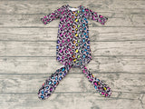 Baby Newborn Sleepers Gown Colorful Leopard Girl's Boy's Clothing