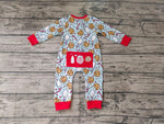 Christmas Cookie Milk Candy Canes Red Baby Cute Boy's Romper