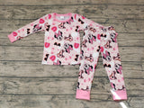 SALE GLP0348 New Rainbow Cartoon Shoes Pink Girl's Set Pajamas