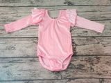 Gold Velvet Pink Baby Bubble Girl's Romper