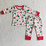 Christmas Crawfish Red Pajamas Boy's Girl's Matching Clothes