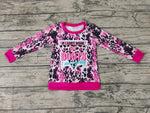 Girl's MY BOOTS Pink Cow Shirt Top