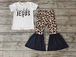 GSPO0243 New Jesus Leopard Black Girl's Set