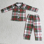 Christmas Leopard Plaid Pajamas Boy's Girl's Matching Clothes