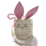 BA0031 Easter Rabbit Baby Pink Kids Cute Basket Handbag Bag