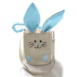 BA0030 Easter Rabbit Baby Blue Kids Cute Basket Handbag Bag