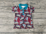 Dinosaur Park Short Sleeves Buttons Boy's Shirt