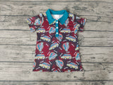 Dinosaur Park Short Sleeves Buttons Boy's Shirt