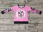 Girl's Just A Girl who loves cows Pink Shirt Top