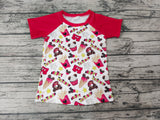 Boy's Happy Birthday Red Cute Shirt Top