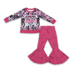 Fashion MY BOOTS Pink Cow Jeans Handbag Girl's Set