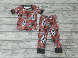 SALE BSPO0051 Western Punchy Cactus Brown Boy's Set Pajamas