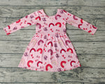 Valentine's Day XOXO Rainbow Love Girl's Dress