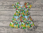 SALE GSD0179 Cartoon Deer Animal Forest Girl's Dress