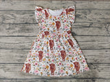 SALE GSD0158 Western Cow Flower Cute Girl's Dress