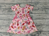 Western Cactus Pink Girl's Dress