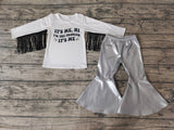 GLP0394 Fashion Tassel It's Me Silver Girl's Set