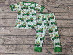 New St patrick Green Leaves Car Boy's Set Pajamas