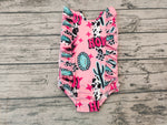S0036 HOWDY Western Cactus Girl's Swimsuit