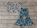 Fashion Western Cow New Design Girl's Set