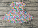 GSD0171 LUCKY charm Rainbow Colorful Girl's Dress