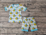 SALE BSSO0114 Summer Ocean Fish Blue Boy's Shorts Set