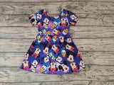 SALE GSD0244 Cartoon Purple Mouse Girl's Dress