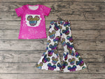 GSPO0455 Mouse Leopard Purple Girl's Set