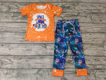 SALE BSPO0091 Cartoon Space Rabbit Orange Boy's Set