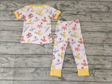 SALE BSPO0078 Cartoon Tiger Yellow Boy's Set Pajamas