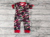 SR0206 Crawfish Red Cute Baby Boy's Romper