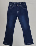 P0085 Western Blue Denim Flared Girl's Pants Jeans