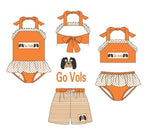 MOQ 8 pcs Each Style Custom Style Go Vols Orang Dog Swimwear