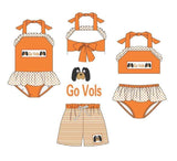 MOQ 8 pcs Each Style Custom Style Go Vols Orang Dog Swimwear