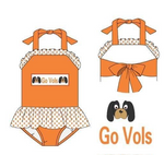 MOQ 8 pcs Each Style Custom Style Go Vols Orang Dog Swimwear