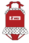MOQ 8 pcs Each Style Custom Style WKU Red Swimwear