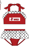 MOQ 8 pcs Each Style Custom Style WKU Red Swimwear