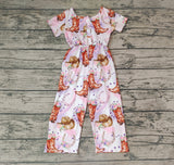 SR0225 Boots Hat Purple Flower Girl's Jumpsuit